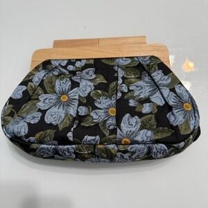 🌸 Shiraleah‎ Chicago Wooden Frame Floral Clutch Purse